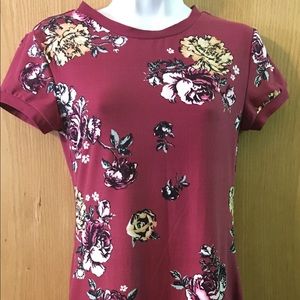 No Boundaries Medium 7-9 Soft Floral T-Shirt Dress